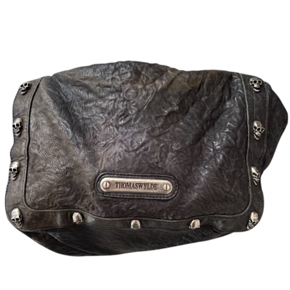 Thomas Wylde VINTAGE RARE Black SKULL Lambskin Oxford Circus Bag - Picture 8 of 16
